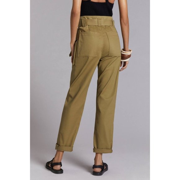 Anthropologie Magali Pascal Belted Taper Pants - Picture 5 of 11